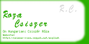 roza csiszer business card